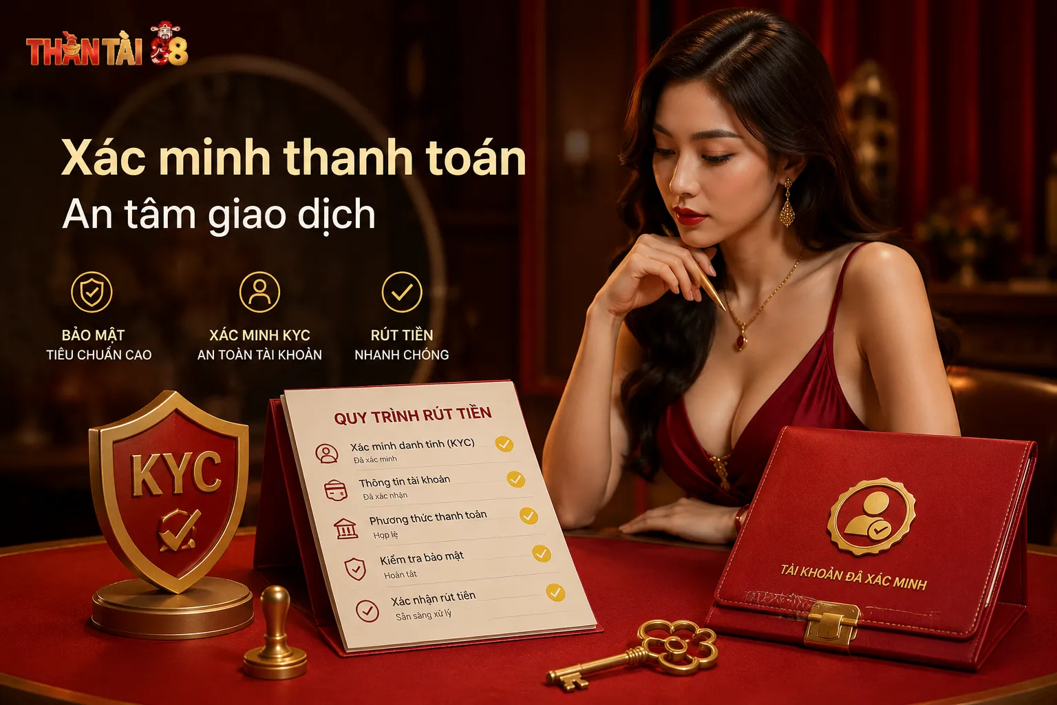 Quy trình rút tiền nổ hũ với checklist.