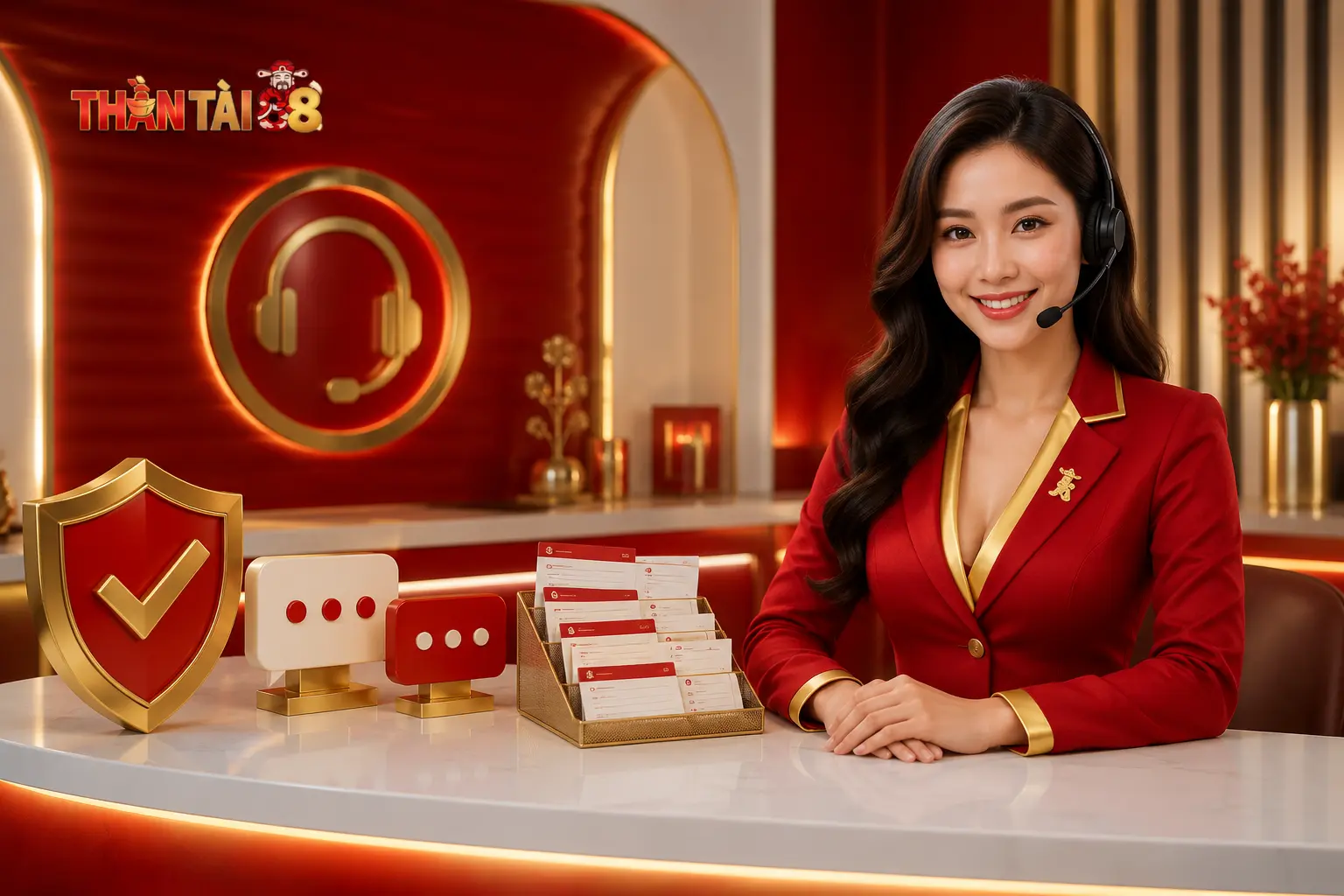Bàn hỗ trợ khách hàng ThầnTài88.