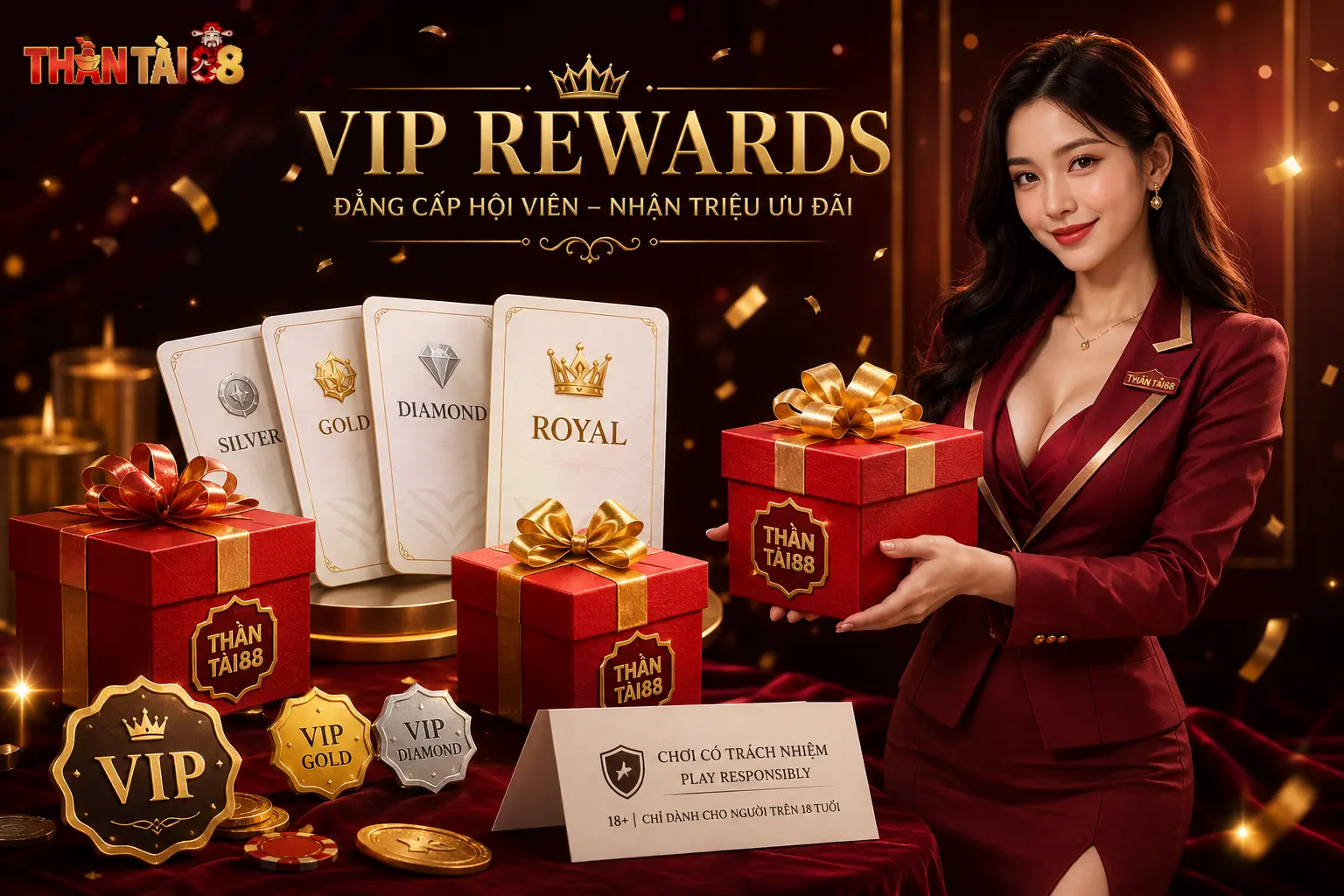 Quà tặng VIP ThầnTài88 với điều khoản minh bạch.